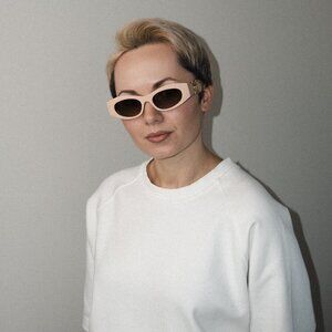 NEW Versace VE4480U 54946I Nude Brown Grad Grey Mirror Silver Unisex Sunglasses